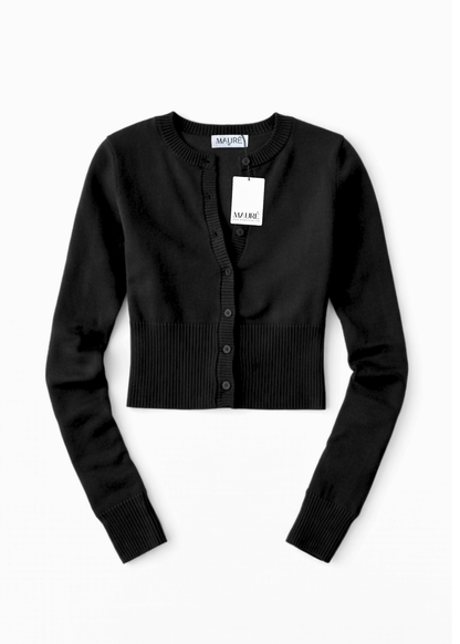 Soft knitted cardigan black (tall)