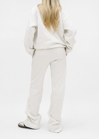 Low/mid waist jogger pants light grey melange (tall)