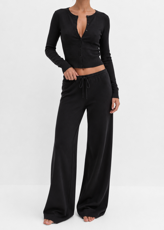 Soft knitted pants black (tall)