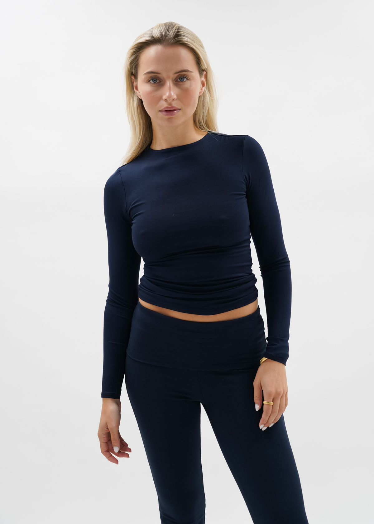 Long sleeve top long night blue (tall)
