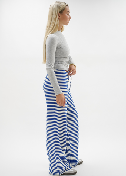 Soft striped pants crème/blue (regular)