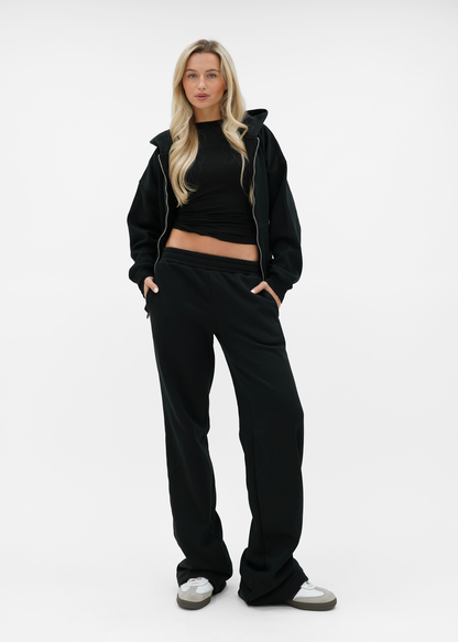 Low/mid waist jogger pants black (tall)