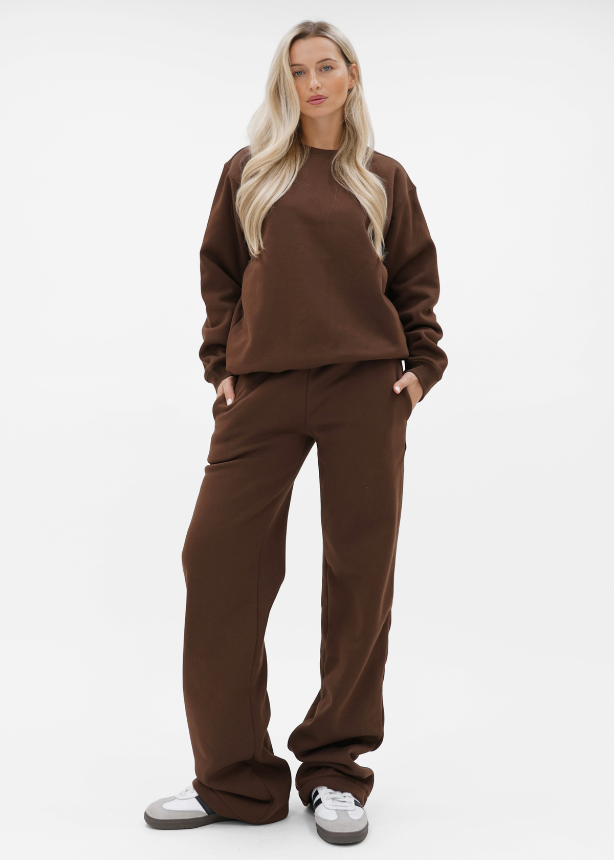 Basic sweater chocolate brown (tall)