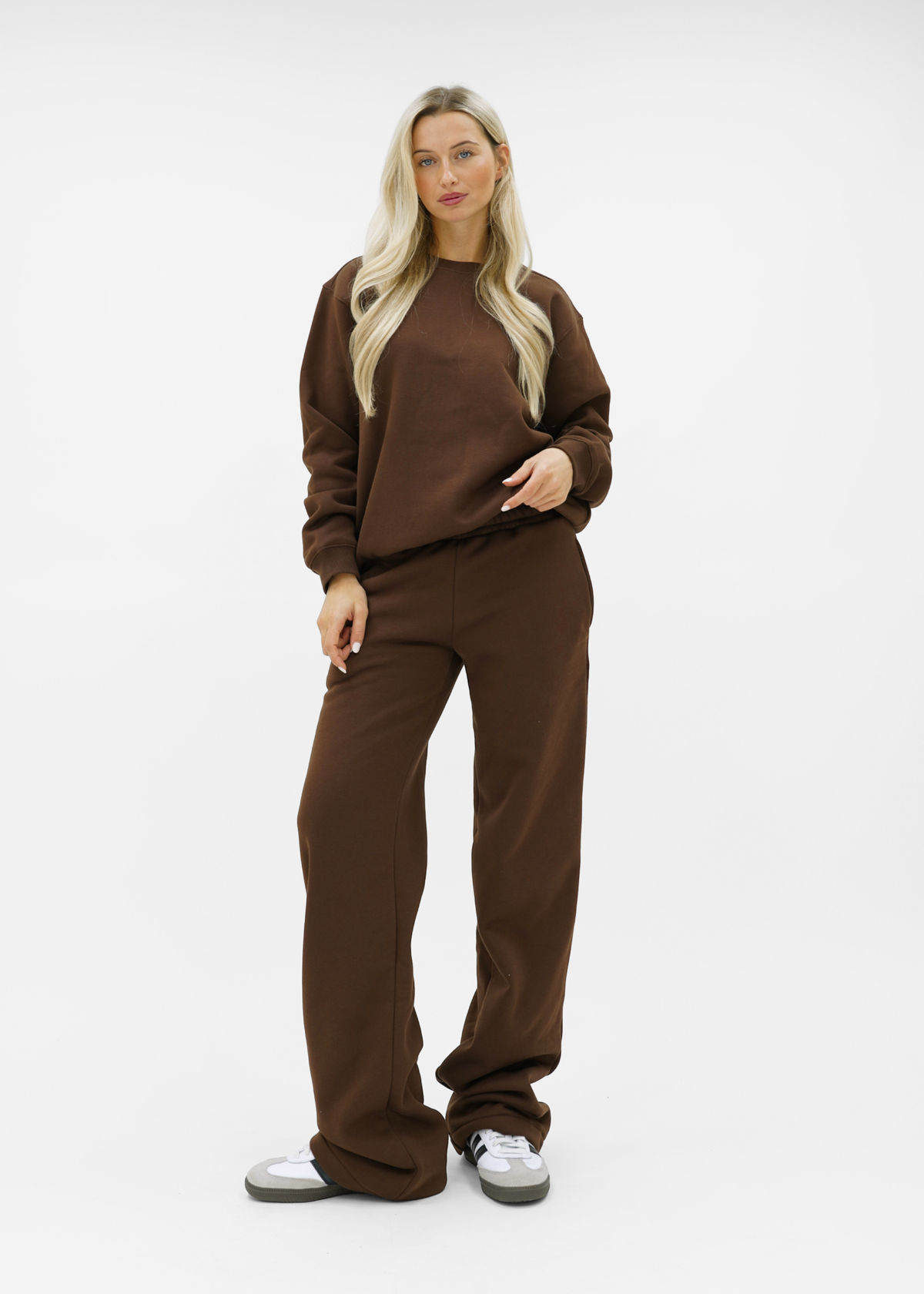 Basic sweater chocolate brown (tall)