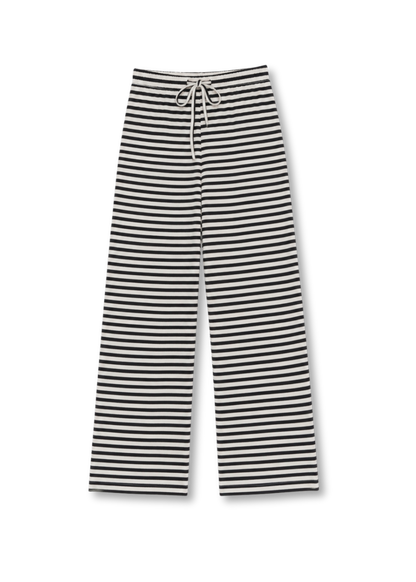Soft striped pants crème/black (tall)