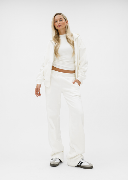 Basic zip hoodie white (tall)