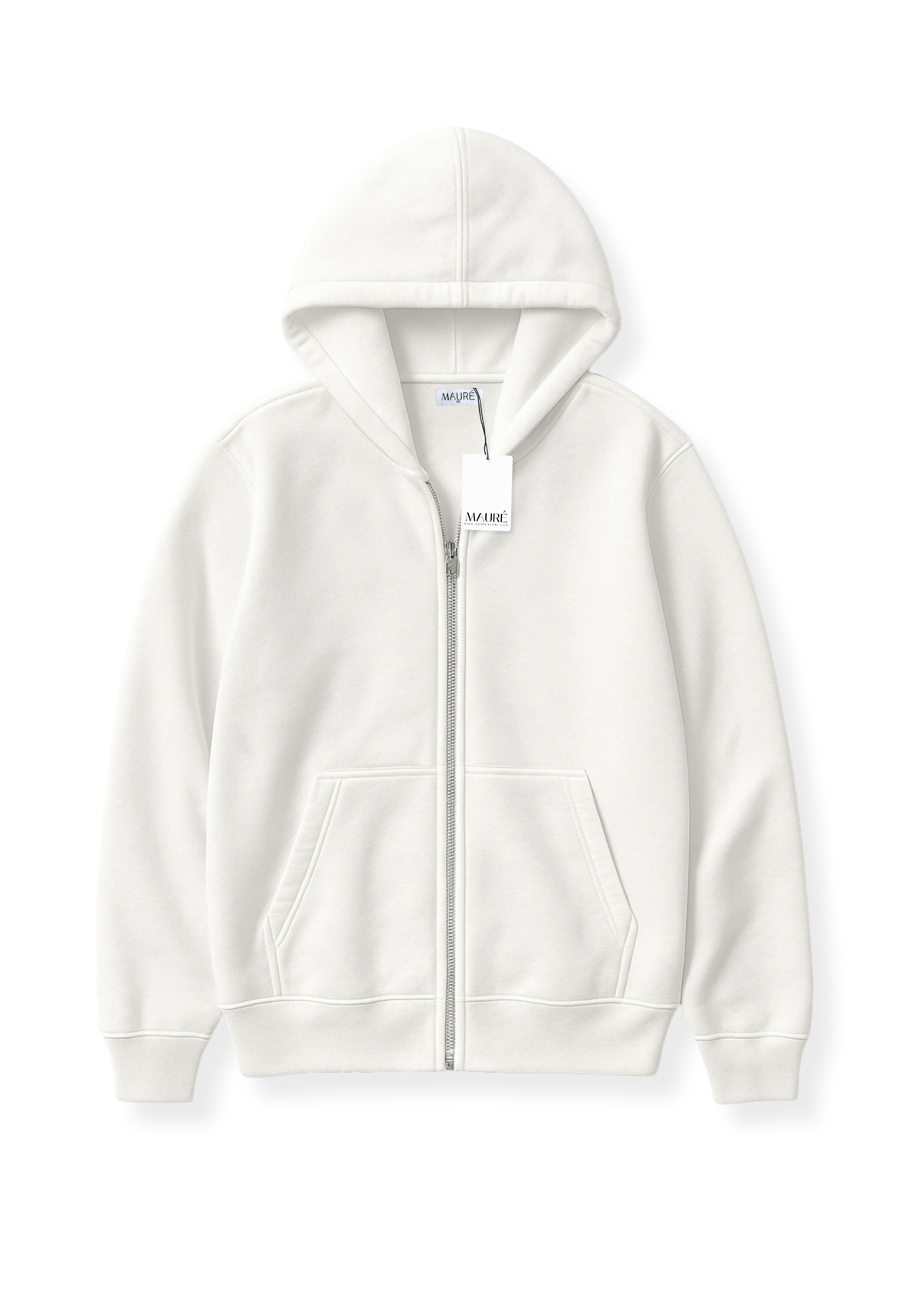 Basic zip hoodie white (tall)