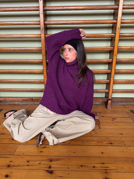 Valdamara oversized turtleneck - Purple